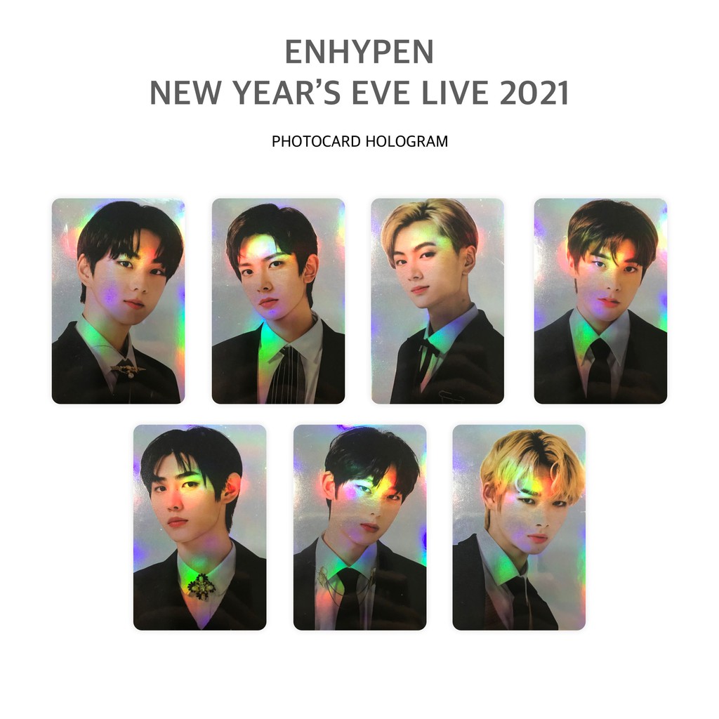 Photocard Hologram Enhypen New Year's Eve 2021