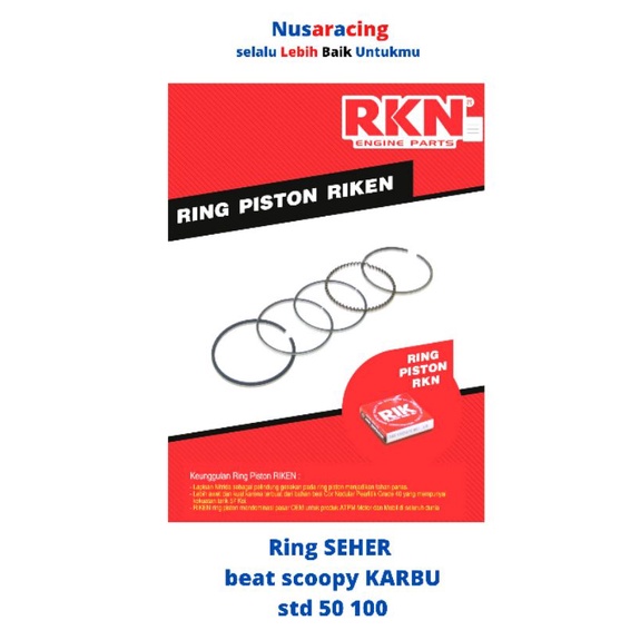 RING SEHER BEAT KARBU SCOOPY KARBU RIKEN RKN JAPAN SPEC