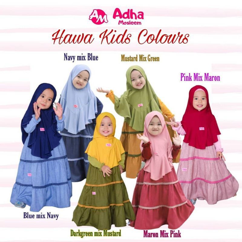 Gamis set hawa series Adha mosleem