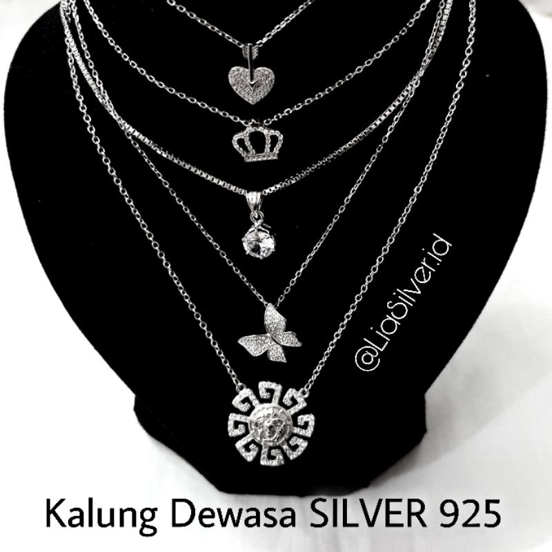 Set Kalung Liontin SILVER 925 - Perak Lapis Emas Putih