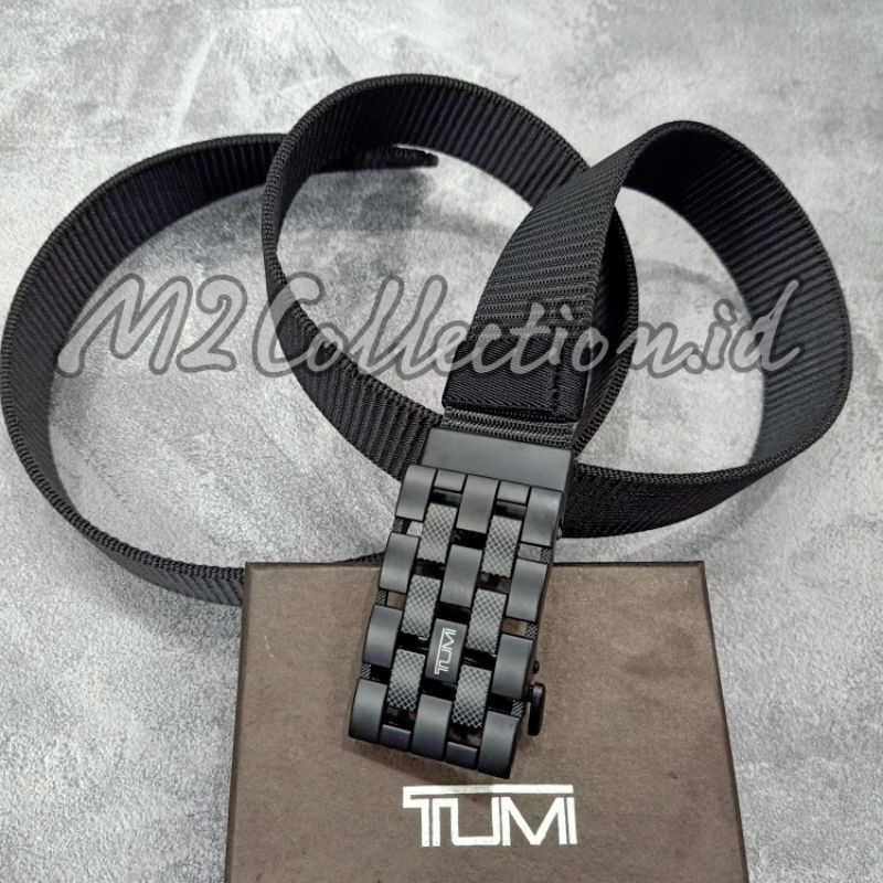 Ikat Pinggang Tumi Nylon Jepit Gesper Belt Premium Quality import