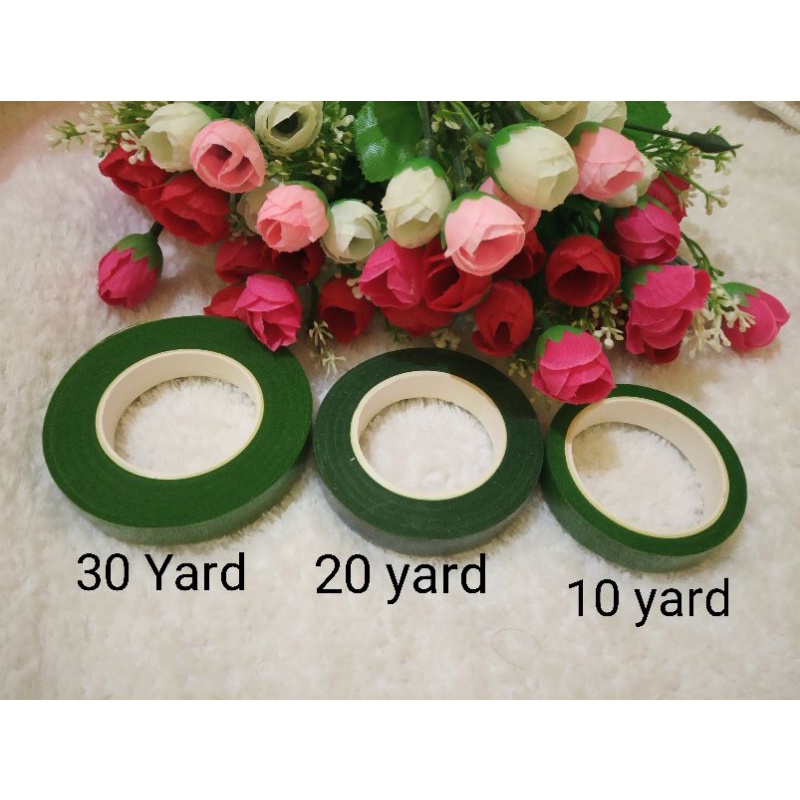 Floral tape floraltape solasi isolasi pelipit bahan kain stoking bunga bahan bunga kain Stoking setoking nylon flower 10 yard,20 yard,30 yard murah grosir.