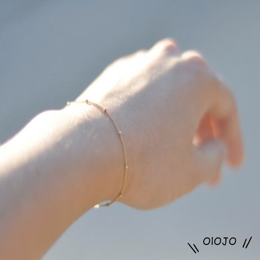 Gelang Tipis Kancing Wanita Gaya Sederhana - Ol