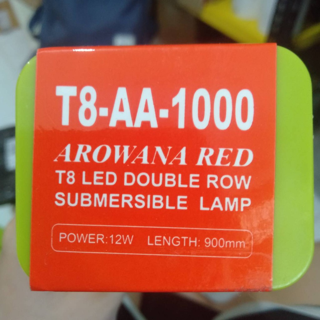 T8 AA1000 AROWANA RED SUBMERSIBLE LAMP LAMPU CELUP 12 WATT