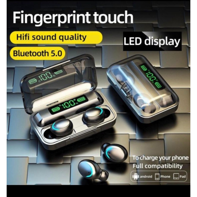 headset Bluetooth plus powerbank multifungsi