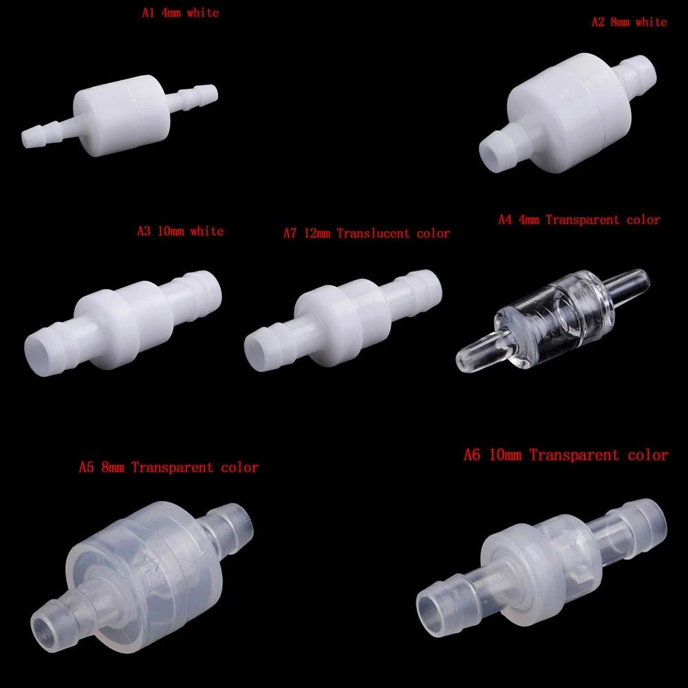 Lanfy Check Valve Translucency Tahan Lama 4mm/6mm/8mm/12mm Putih Untuk Air Gas Untuk Katup Cairan Udara Bahan Bakar