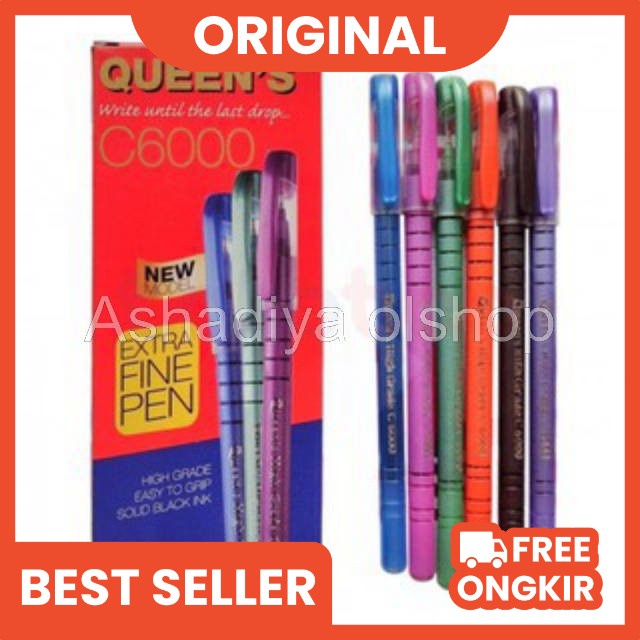 

Ashadiya olshop - Pulpen Bulpen Faster Queen's Extra Fine C6000