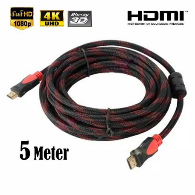 HDMI to HDMI Kabel 1.5 Meter 3 Meter 5 Meter PC Laptop Monitor Ke TV LED LCD Proyektor