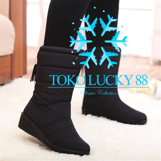 IMPORT Flash Sale Cuci Gudang Boots Snow Sepatu Boots Winter Musim Dingin