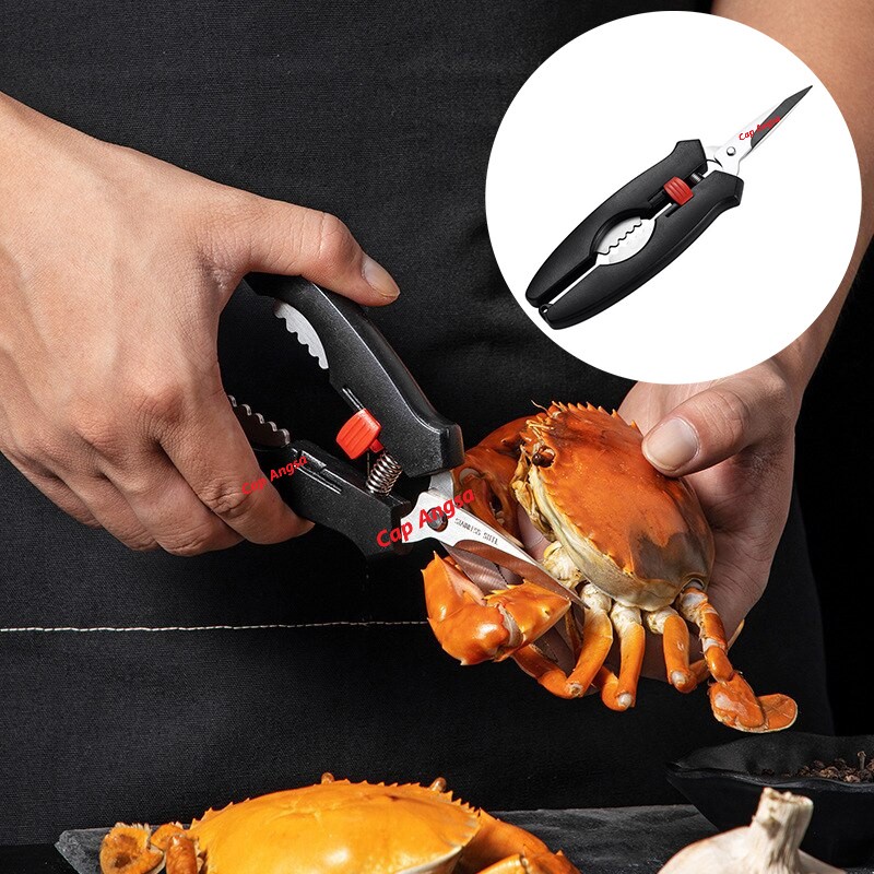 CRAB SCISSOR PLIER GUNTING ALAT PENGUPAS PEMOTONG CANGKANG KULIT KEPITING LOBSTER UDANG SEAFOOD SHEARS