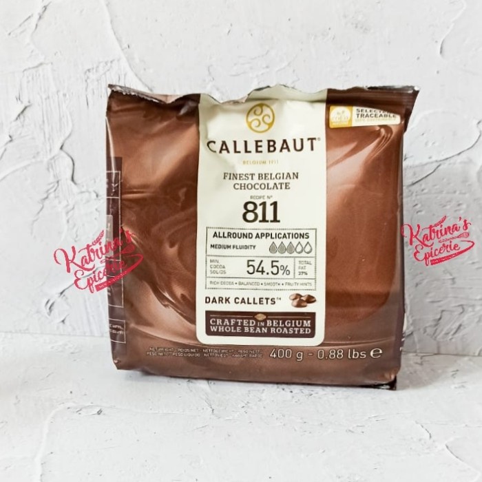 

CALLEBAUT 811 400 GRAM DARK CHOCOLATE COUVERTURE COKELAT COIN HITAM