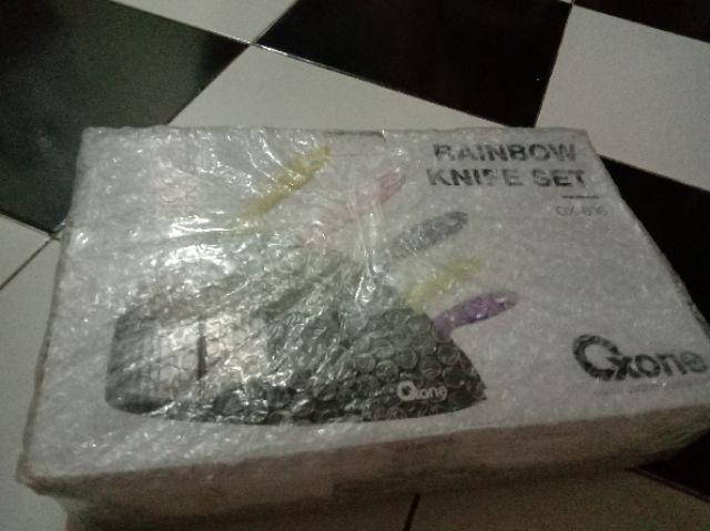 Rainbow Knife Ox 606 Pisau Set + Tempat Oxone