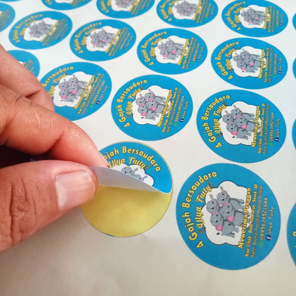 Label stiker Snack makanan, label makanan, label kemasan plastik