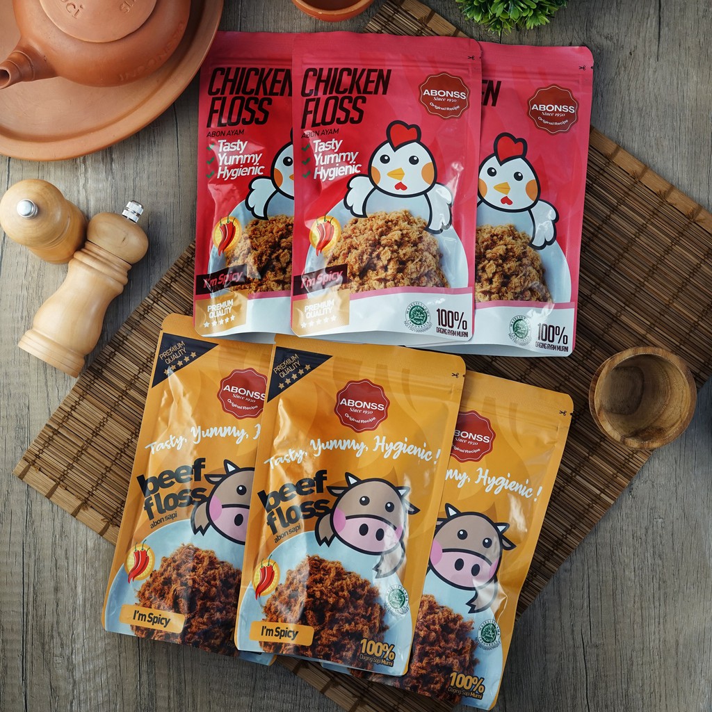 

ABONSS Package N (3 Beef Floss Spicy + 3 Chicken Floss Spicy)