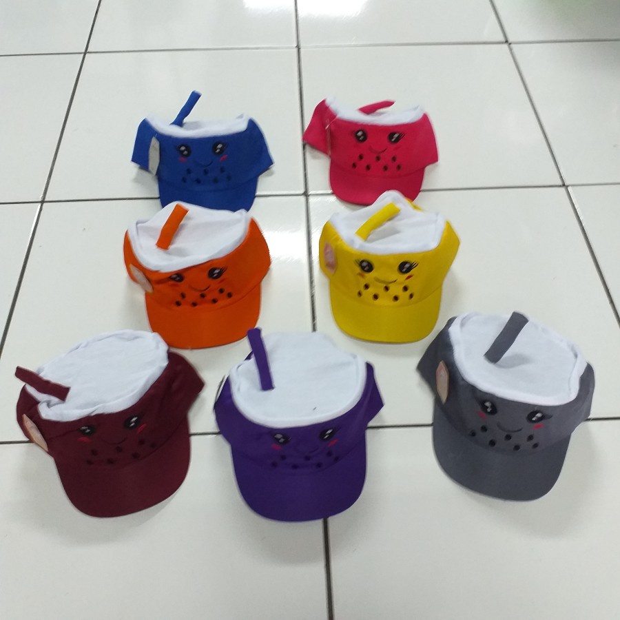 Topi Anak Balita TK SD BOBA Bahan Dreal / Twill Topi Baseball Olahraga/Topi UNIK DAN LUCU***