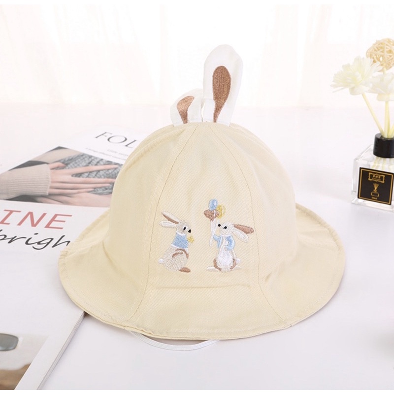 Topi Bucket Anak Perempuan Bayi Balita Motif Rabbits