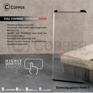 Samsung Galaxy Note 9 - COPPER Full Covered Tempered Glass
