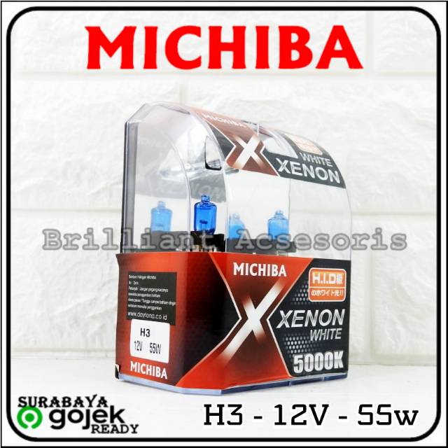 Bohlam Halogen Xenon Blue - 5000K 12v - H4 / H3 / H11 / 9011 / 9012 / Hb4 / H16