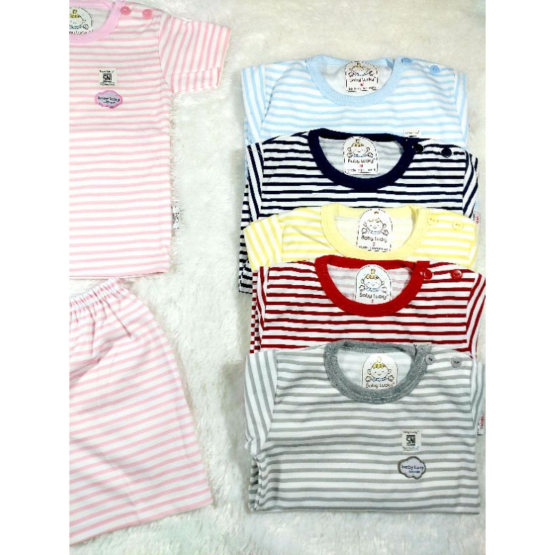 1 Pcs  Baby Lucky Setelan Oblong Pendek Motif Size S,M,L