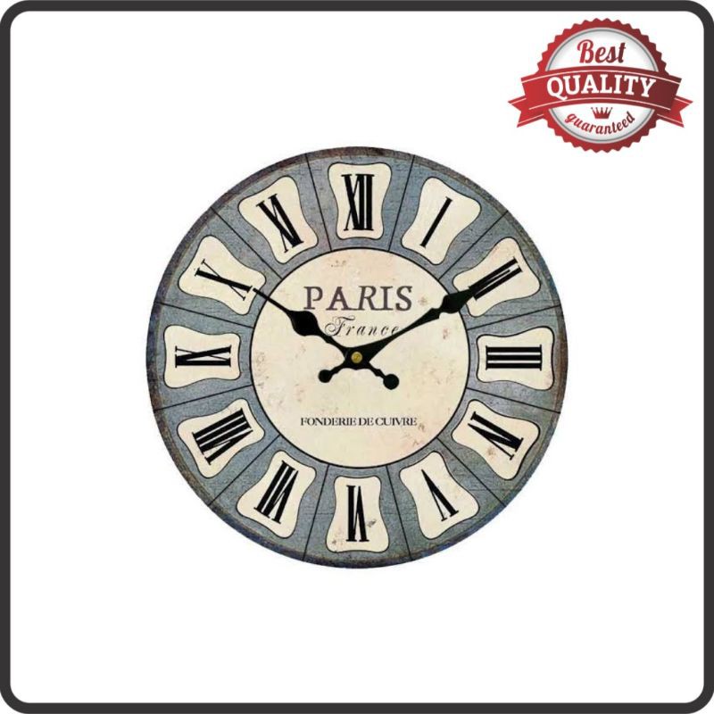 JAM DINDING / CLOCK QUARTZ CREATIVE DESIGN - MOTIF ROMAN