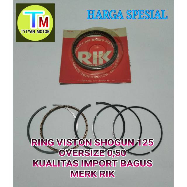 RING VISTON SHOGUN 125 OVERSIZE 0,50 MERK RIK