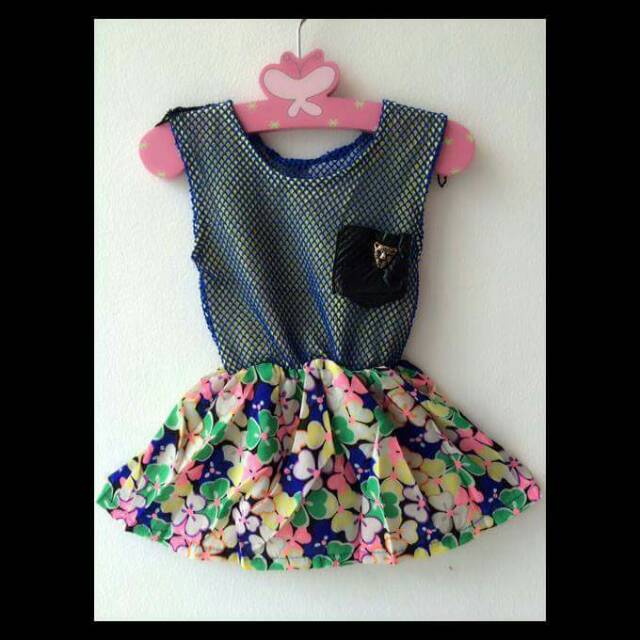 Dress Anak Cewek Chiffon Flower Tile