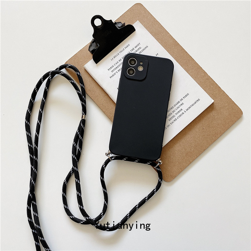 Soft Case Bahan Tpu Dengan Tali Lanyard Untuk Oppo A53 2020 A33 A52 A9 2020 A5 2020 A92 A5S A3S A11K A12 A31 A7 A12E F11 F9 A37