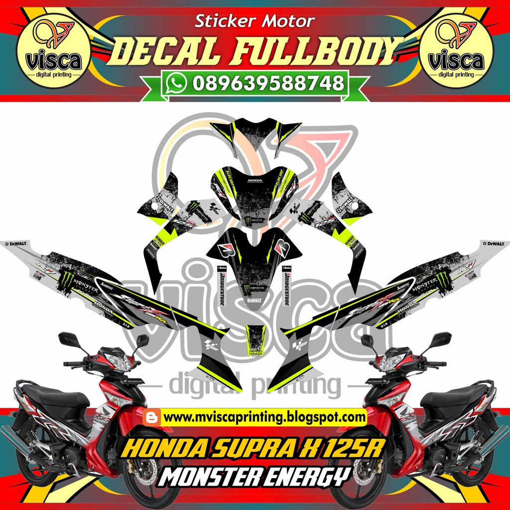 Decal Stiker Motor Supra X 125 R Decal Sticker Motor Supra X 125 R