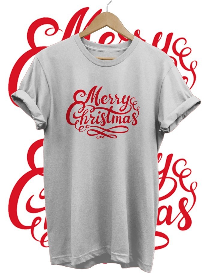 KAOS natal BAJU NATAL MERRY CHRISTMAS COMBED 30S