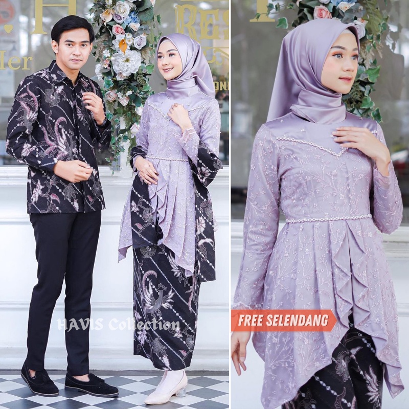 Batik Couple Kebaya Modern Kebaya Wisuda Lamaran Baju Tunangan Batik Brukat Terbaru Baju Couple Kondangan Terbaru 2022