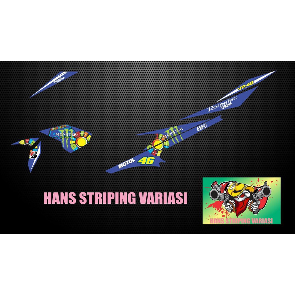 striping stiker decal aerox vr46