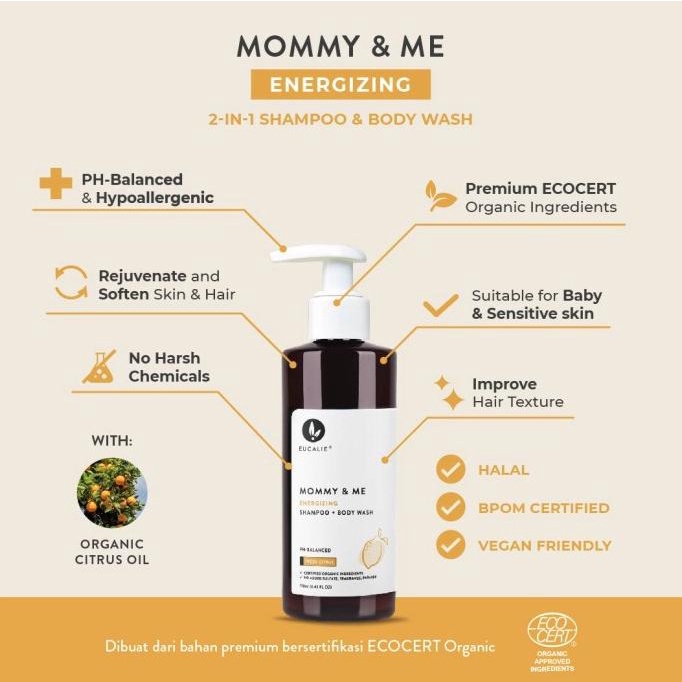 

Eucalie Mommy & Me Energizing Organic Shampoo + Body Wash 190 Ml