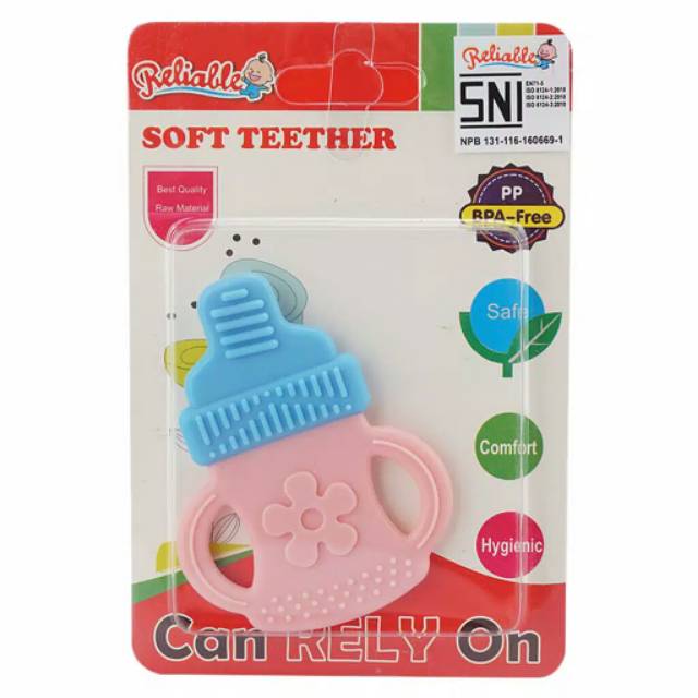 Silicon Teether mainan gigitan bayi SNI BPA-FREE S1