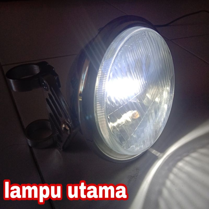 Lampu Depan CB Pesek set Pangkon Kupingan Headlamp CNC pnp cb gl megapro mp tiger rx king verza vixion new old