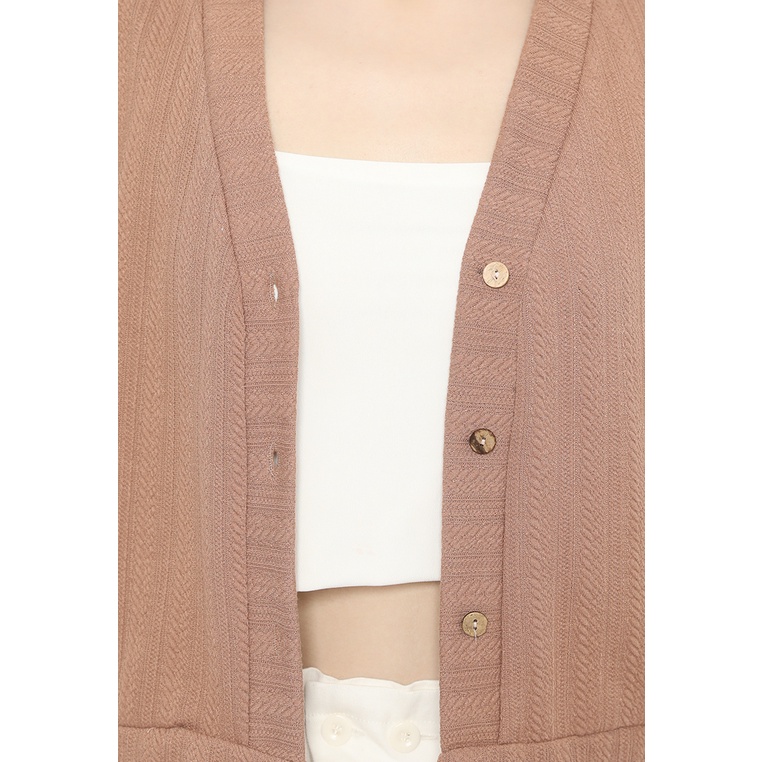 Mannequin Cotton Textured Jacket-Coklat