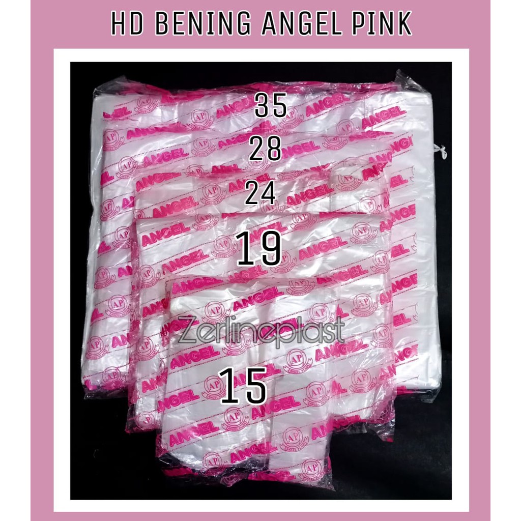 Kantong Plastik ANGEL Bening (Cover PINK) @±250grm