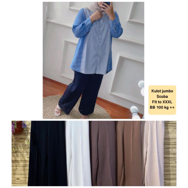 Celana Kulot jumbo scuba celana kulot scuba jumbo / standar premium