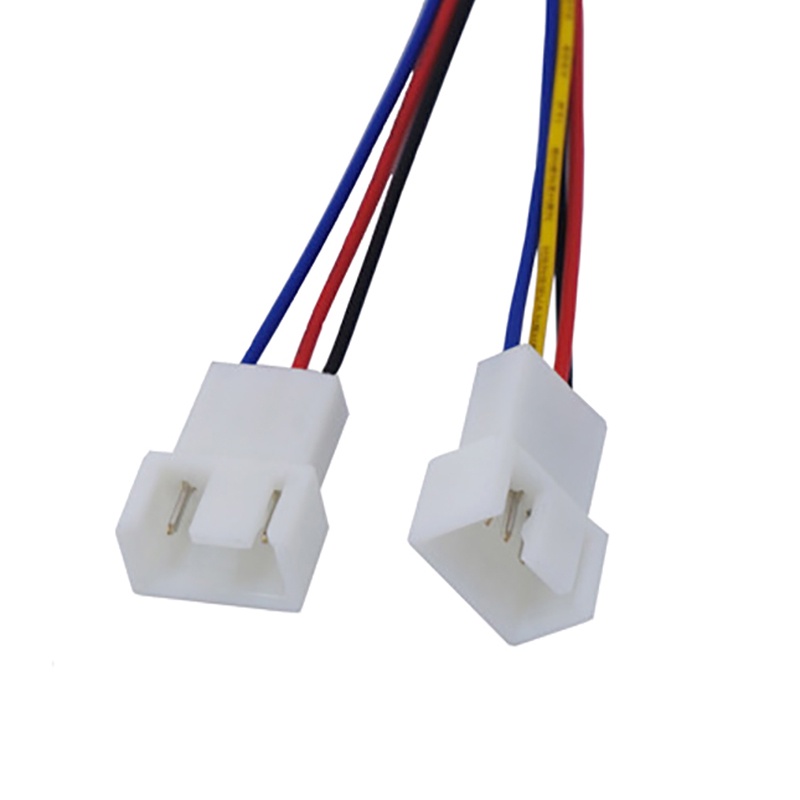 Kabel Power Kipas Angin Kecil Ph2.0 4pin Ke Double 3pin / 4pin Bahan Pvc Ukuran 12cm