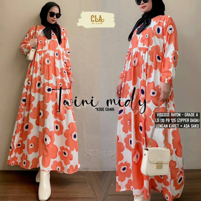 HARUKA &amp; TWINI Midi Dress Ori by Cla