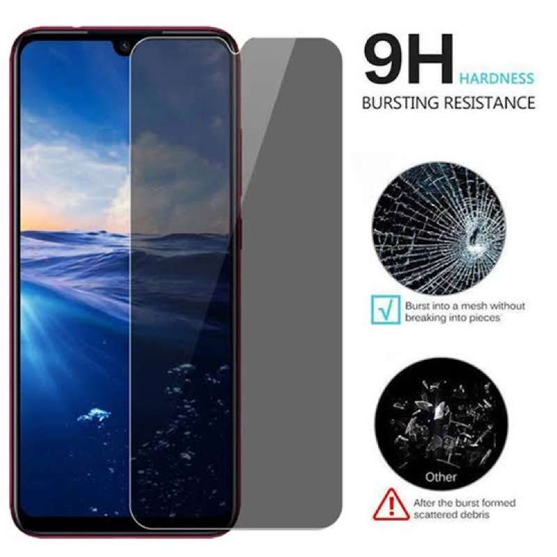 Tempered Glass Anti Spy vivo Y22/V9/Y11/Y12/Y15/Y17/Y19/Y20/Y20i/Y20S/Y12S/Y21S/Y21T/Y75 Anti Gores Antispy KACA