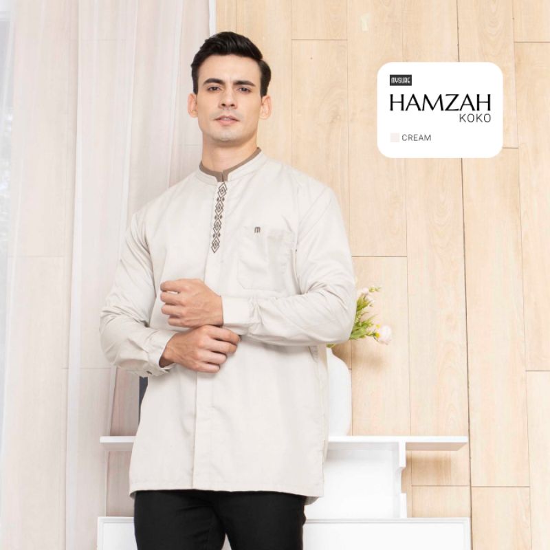 HAMZAH KOKO Mysure Koko Dewasa Lengan Panjang Koko Pria Koko Katun