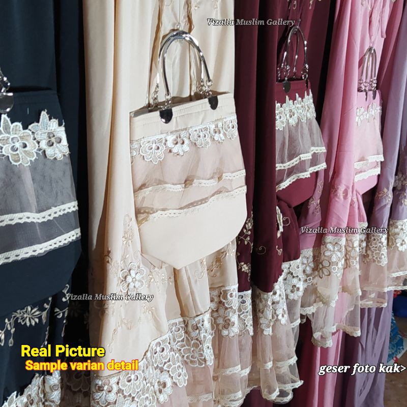 Mukena Premium Soft Silk /Mukena Bordir Langsung /Mukena lapis tile /Mukena tas mewah