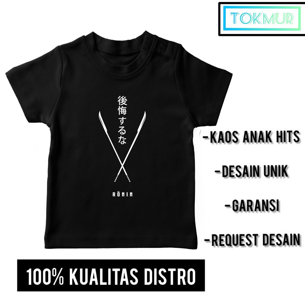 KAOS DISTRO ANAK KEREN DESAIN RONIN SAMURAI NINJA JEPANG BAJU TREND LAKI LAKI PEREMPUAN TERBARU