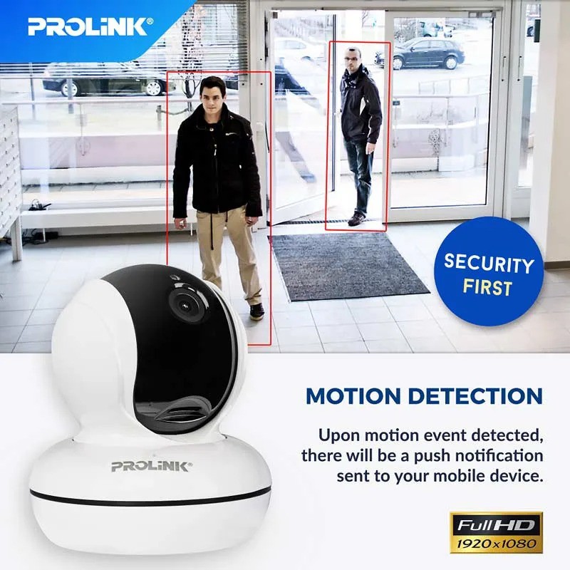 Kamera CCTV WIFI PROLiNK PIC3003WP Full HD 1080P Smart Wi-Fi Pan-Tilt IP Bardi PTZ CCTV