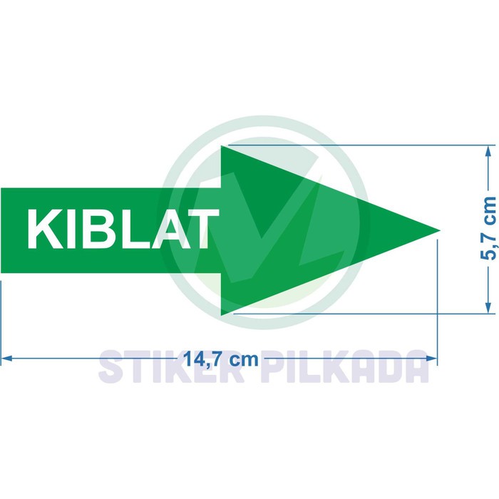 

STIKER KIBLAT 14,7X5,7CM