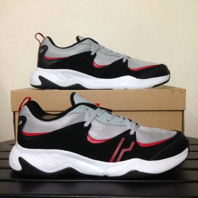 Sepatu Casual Piero Quatro Grey Black White P20615 Original BNIB
