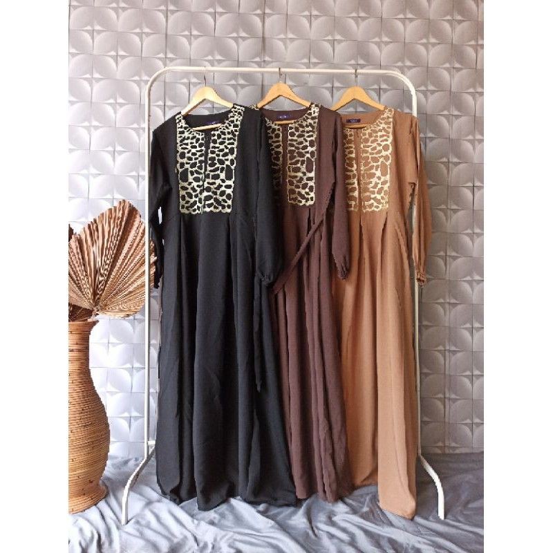 GAMIS ATQIYA BORDIR ITY CREPE//GAMIS KONDANGAN//DRESS BORDIR ITY CREPE