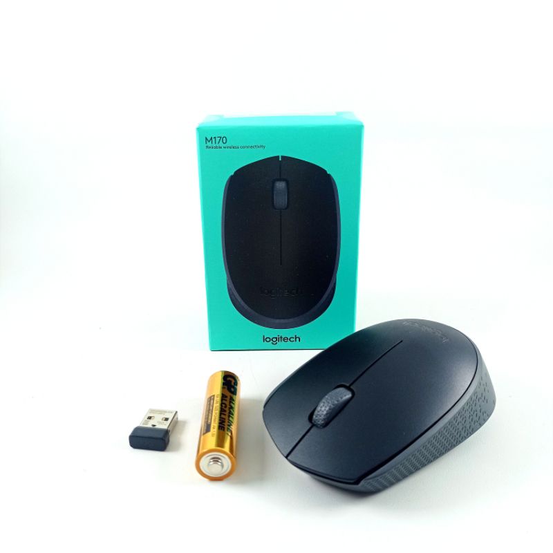 LOGITECH M170 MOUSE WIRELESS TANPA KABEL + BATTERY ADA TOMBOL ON/OFF