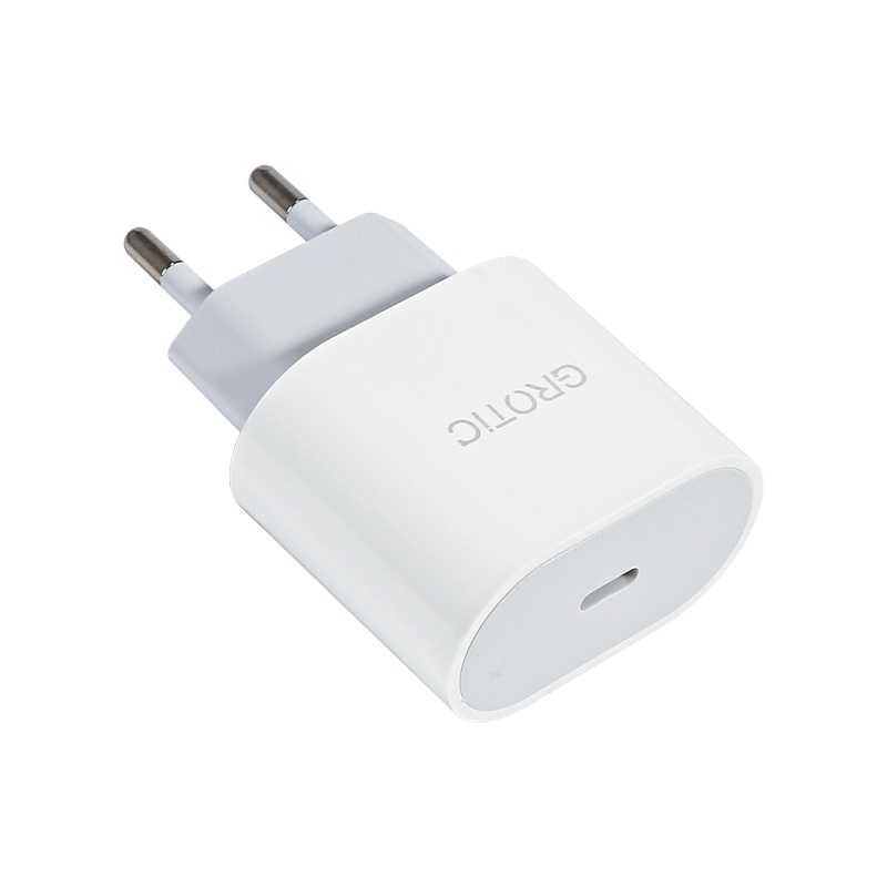 GROTIC Charger PD 20W 2.4A Fast Charging Adapter QC3.0 Type-C PD Charger untuk Iphone 12 X Xs 8 Xiaomi Phone-4