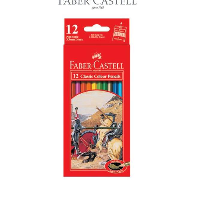 

㊔ Pensil warna Faber Castell 12 panjang Classic (1 set 12 warna) TERLARIS 3180 ❁